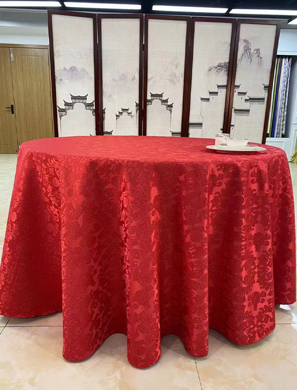 Red tablecloth